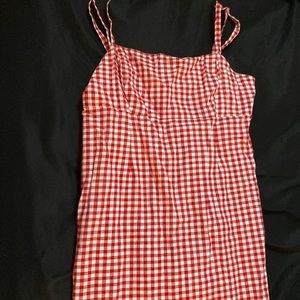 Plaid Red & White Dress